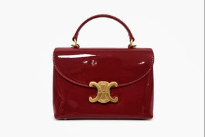 Дамска чанта CEL – лакирана кожа в бордо