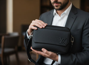 Мъжка чанта Louis Vuitton от естествена кожа