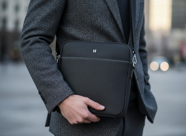 Мъжка кожена чанта Hermes