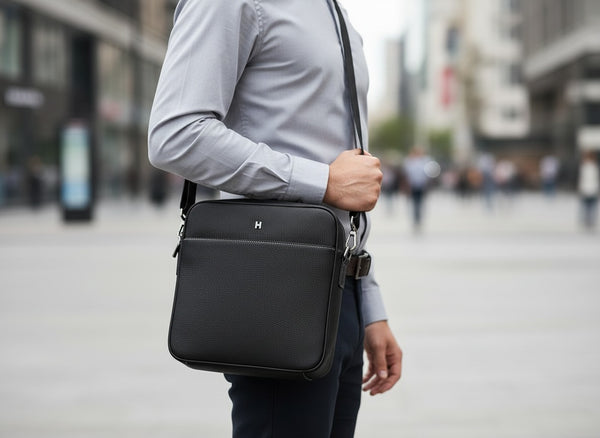 Мъжка кожена чанта Hermes