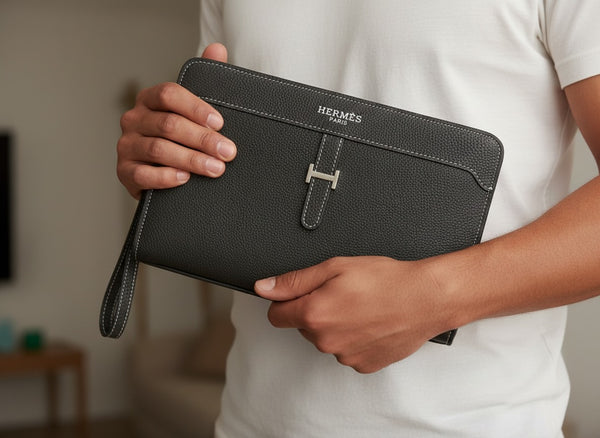 Мъжка кожена чанта Hermes