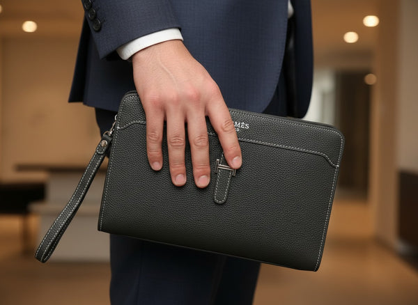 Мъжка кожена чанта Hermes